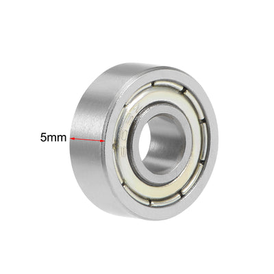 Harfington Uxcell Deep Groove Ball Bearing Metric Double Shielded Chrome Steel ABEC1 Z1 Level