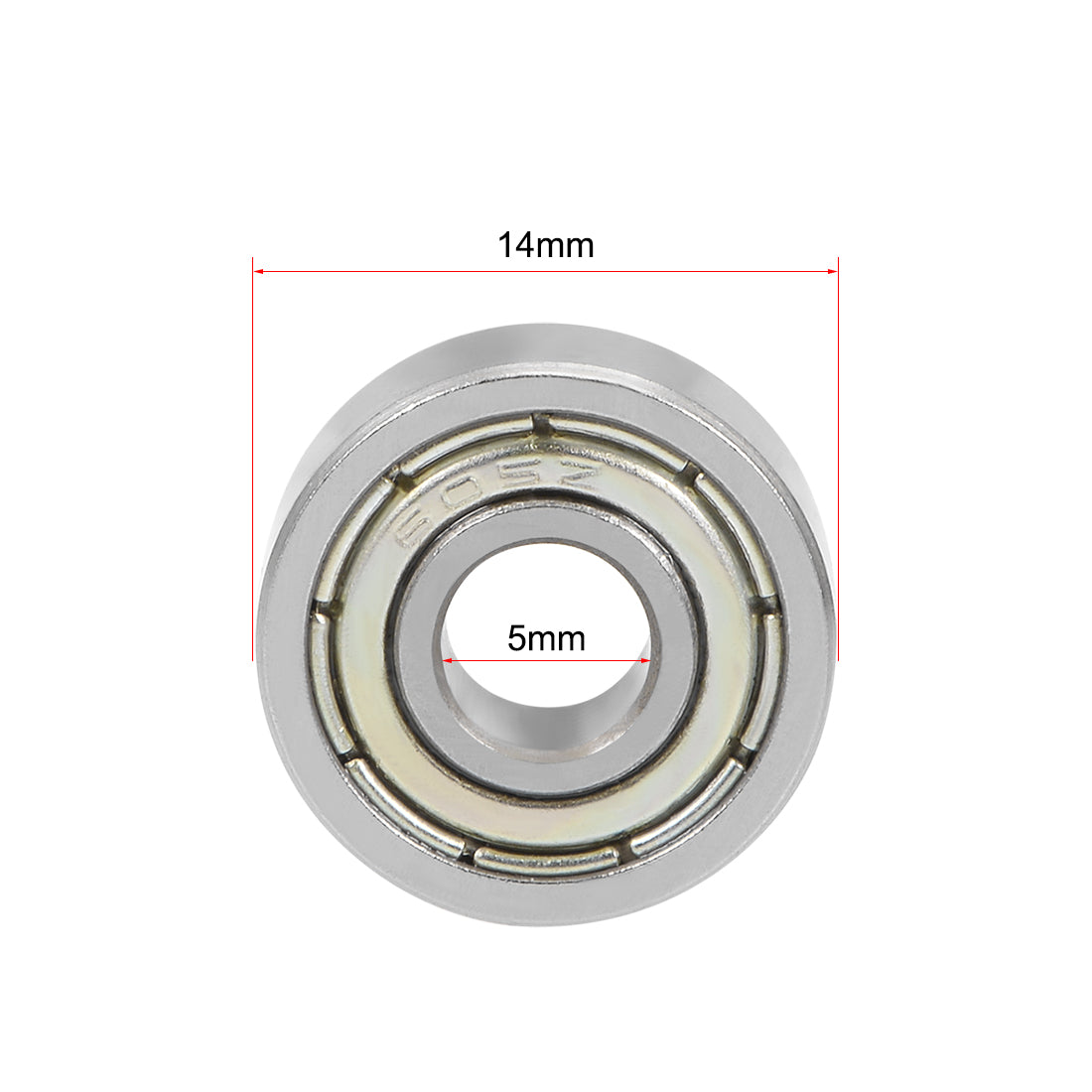 uxcell Uxcell Deep Groove Ball Bearing Metric Double Shielded Chrome Steel ABEC1 Z1 Level