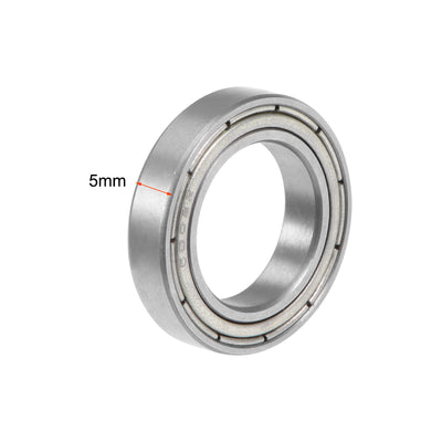 Harfington Uxcell Deep Groove Ball Bearings Thin Section Double Shield Chrome Steel