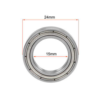 Harfington Uxcell Deep Groove Ball Bearings Thin Section Double Shield Chrome Steel