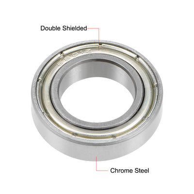 Harfington Uxcell Deep Groove Ball Bearings Thin Section Double Shield Chrome Steel