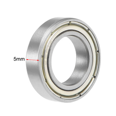 Harfington Uxcell Deep Groove Ball Bearings Thin Section Double Shield Chrome Steel