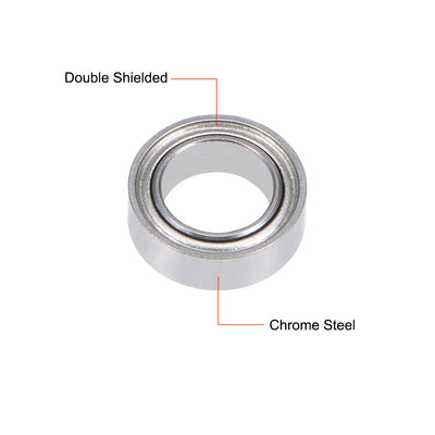 Harfington Uxcell Deep Groove Ball Bearings Metric Double Shield Chrome Steel P0 Z1