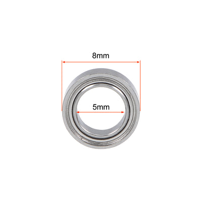 Harfington Uxcell Deep Groove Ball Bearings Metric Double Shield Chrome Steel P0 Z1