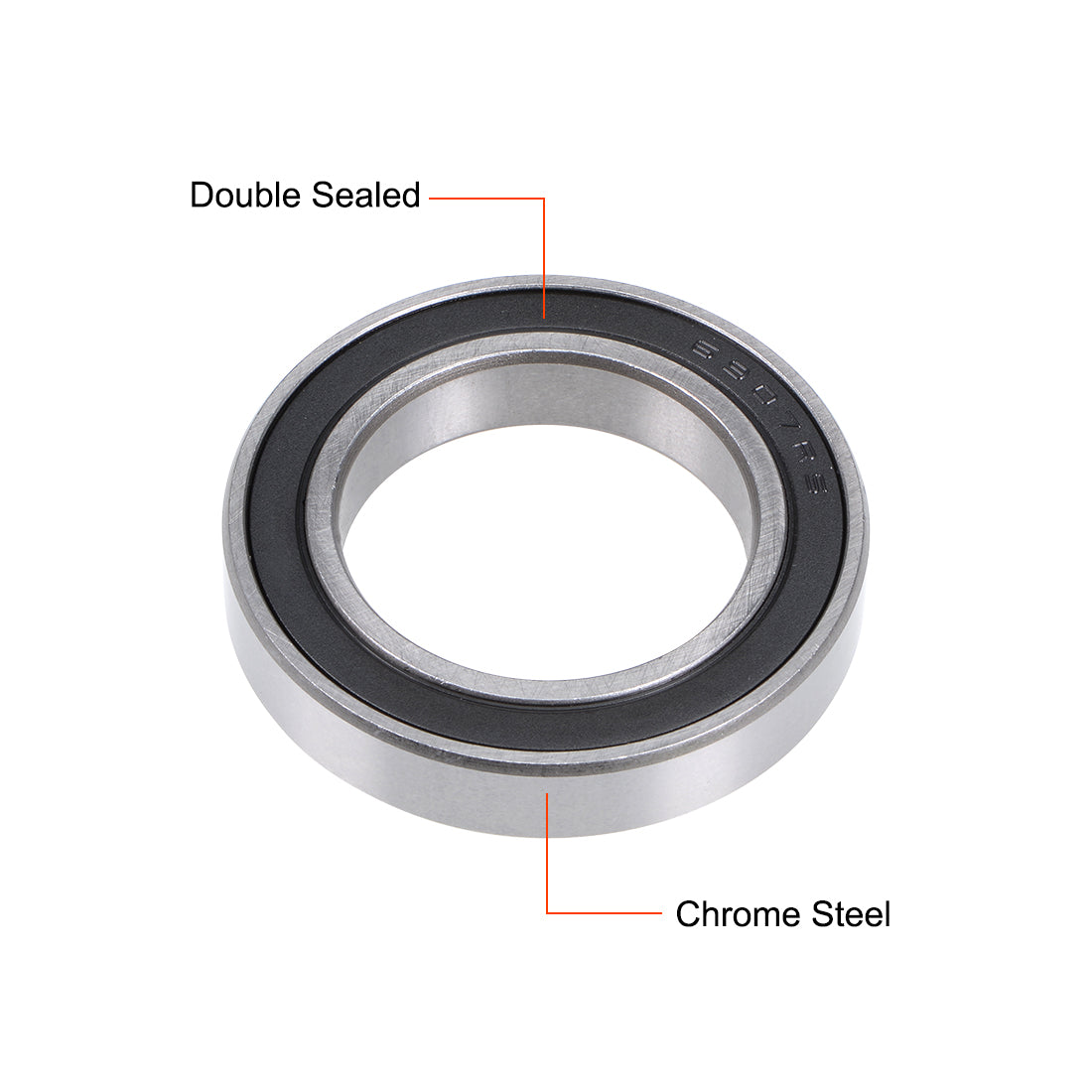 uxcell Uxcell Deep Groove Ball Bearing Double Sealed Chrome Steel Bearings