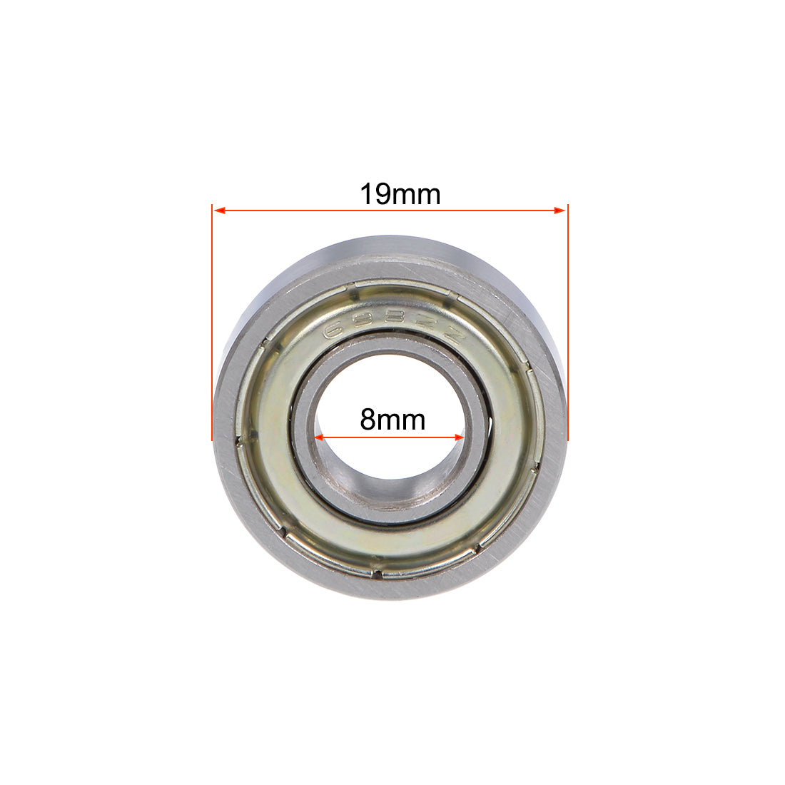 uxcell Uxcell Deep Groove Ball Bearing Metric Double Shielded Chrome Steel ABEC1 Z1 Level