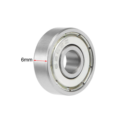 Harfington Uxcell Deep Groove Ball Bearing Metric Double Shielded Chrome Steel ABEC1 Z1