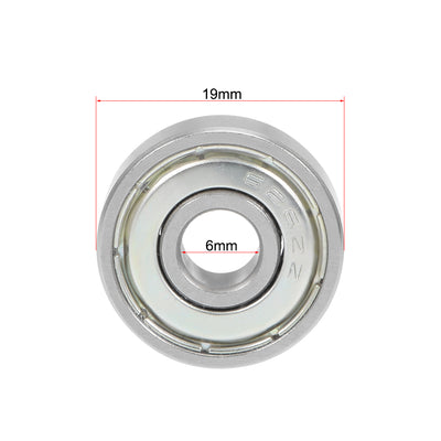 Harfington Uxcell Deep Groove Ball Bearing Metric Double Shielded Chrome Steel ABEC1 Z1