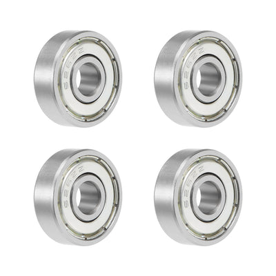 Harfington Uxcell Deep Groove Ball Bearing Metric Double Shielded Chrome Steel ABEC1 Z1