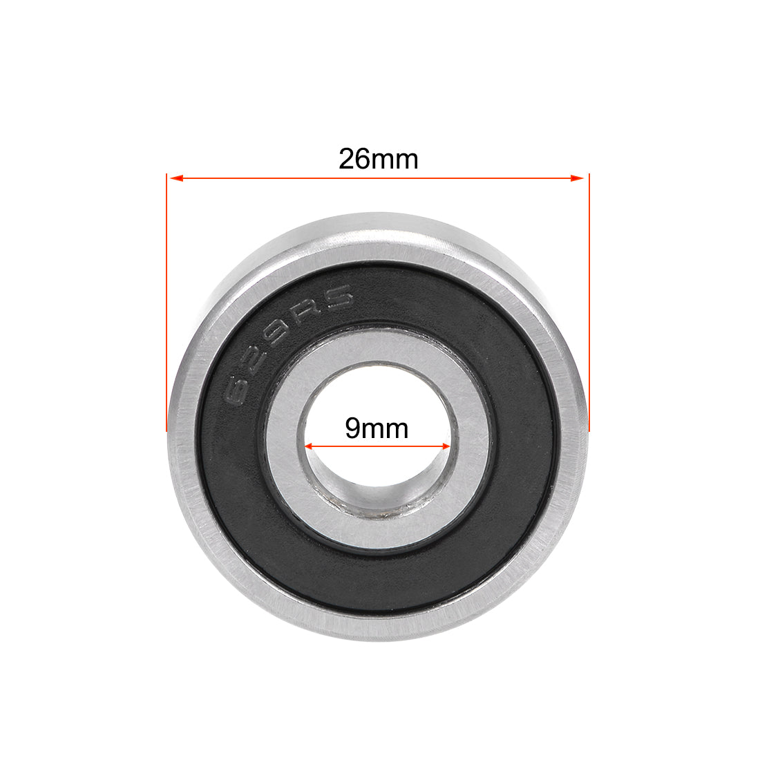 uxcell Uxcell Deep Groove Ball Bearings Metric Double Sealed Chrome Steel ABEC1 Z1 Level