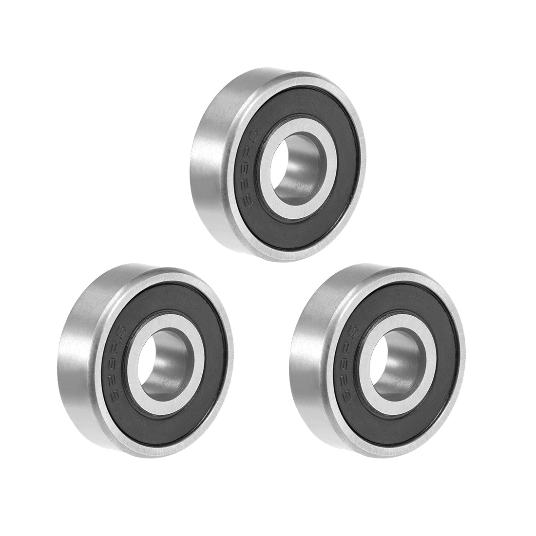 uxcell Uxcell Deep Groove Ball Bearings Metric Double Sealed Chrome Steel ABEC1 Z1 Level