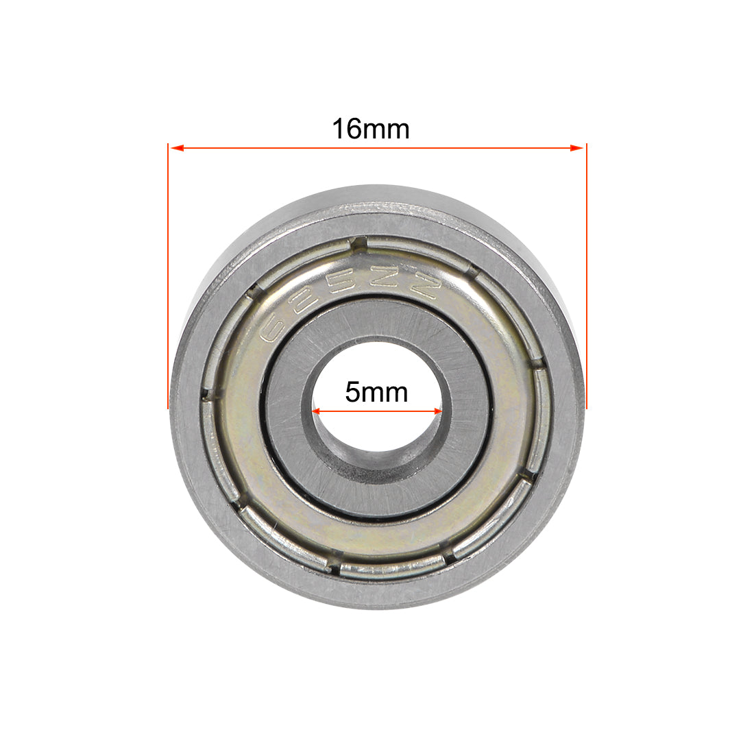 uxcell Uxcell Deep Groove Ball Bearing Metric Double Shielded Chrome Steel ABEC1 Z1