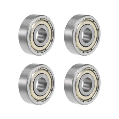 Harfington Uxcell Deep Groove Ball Bearing Metric Double Shielded Chrome Steel ABEC1 Z1