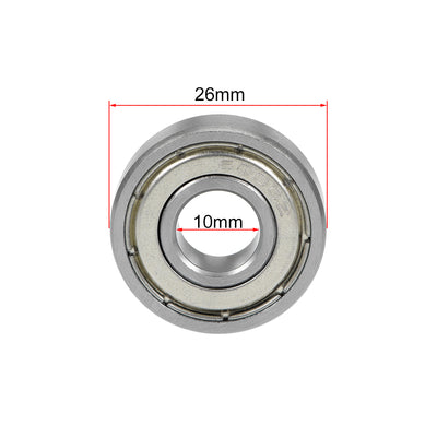 Harfington Uxcell Deep Groove Ball Bearings Metric Double Shielded Chrome Steel P0 Z1 Level