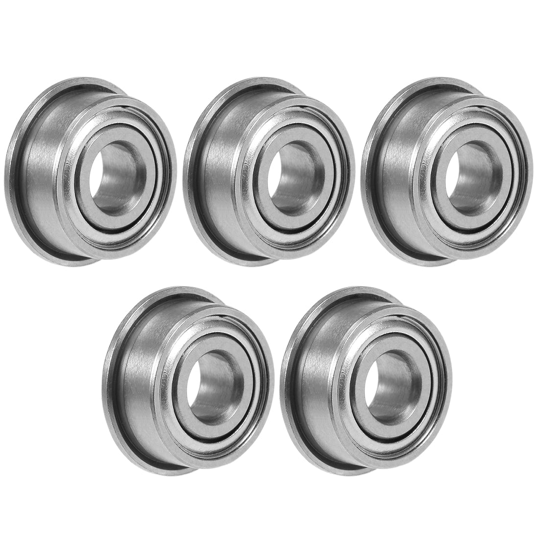 uxcell Uxcell Miniature Flange Deep Groove Ball Bearings Double Shielded Chrome Steel