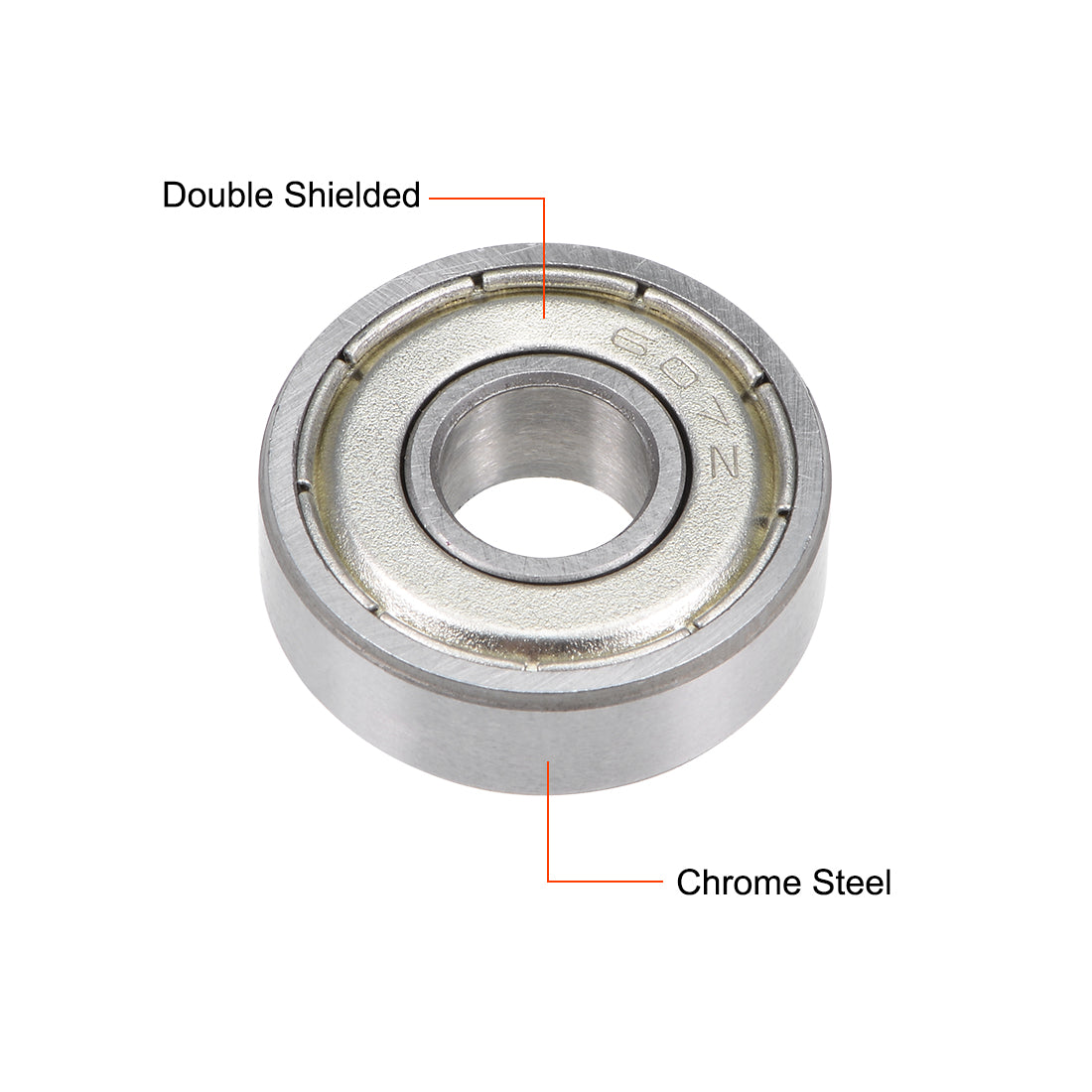 uxcell Uxcell Deep Groove Ball Bearing Metric Double Shielded Chrome Steel ABEC1 Z1 Level