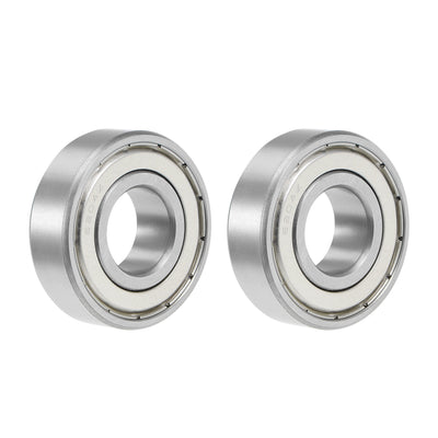 Harfington Uxcell Deep Groove Ball Bearing Double Shielded Chrome Metric Bearings P0 Z1