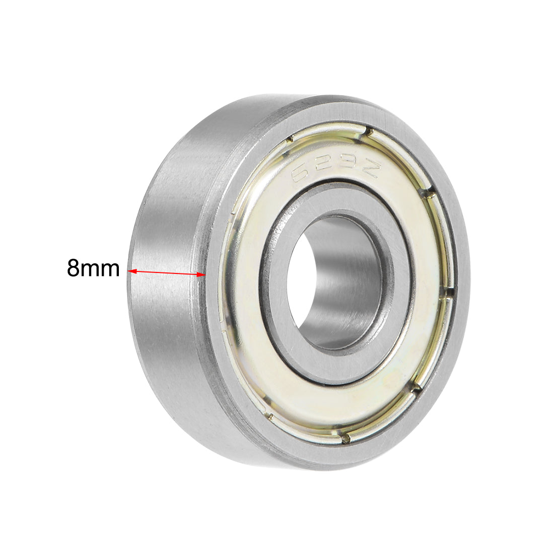 uxcell Uxcell Deep Groove Ball Bearing Metric Double Shielded Chrome Steel ABEC1 Z1 Level