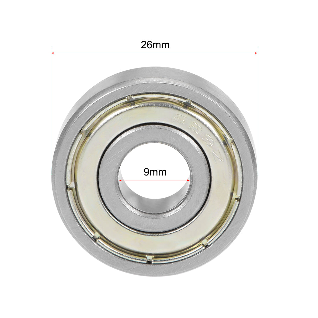 uxcell Uxcell Deep Groove Ball Bearing Metric Double Shielded Chrome Steel ABEC1 Z1 Level