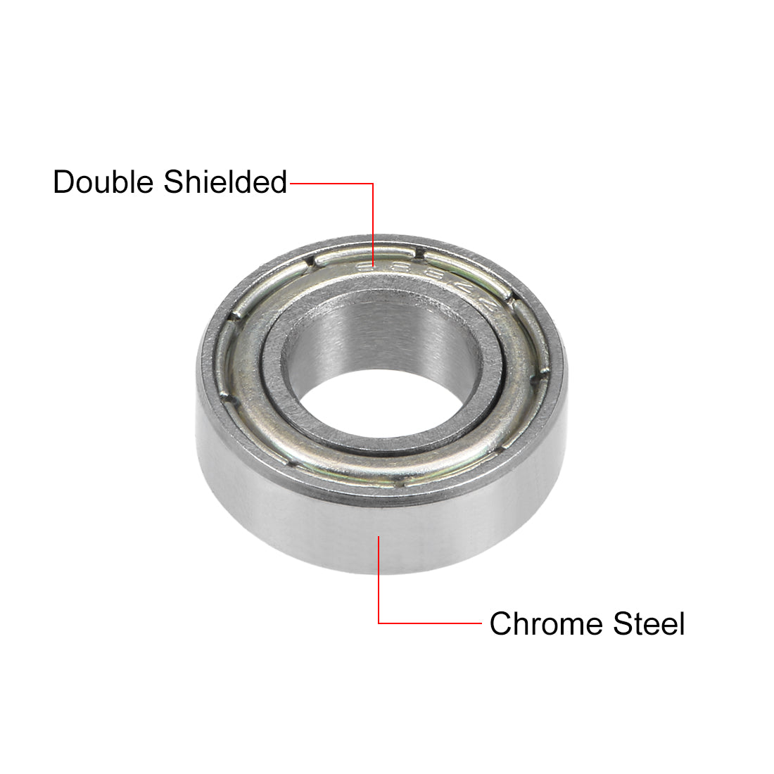 uxcell Uxcell Deep Groove Ball Bearing Metric Double Shielded Chrome Steel ABEC1 Z1 Level