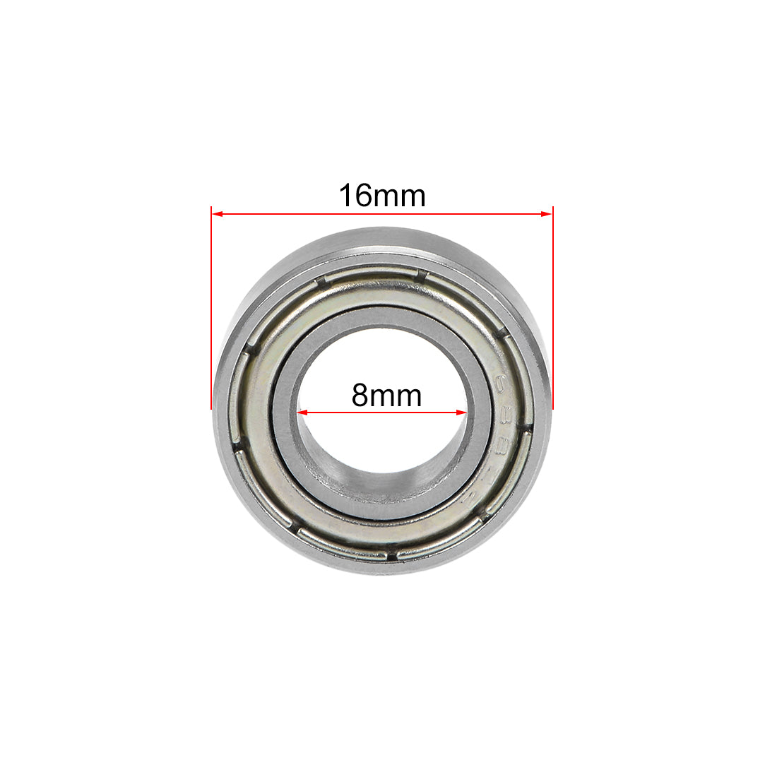 uxcell Uxcell Deep Groove Ball Bearing Metric Double Shielded Chrome Steel ABEC1 Z1 Level