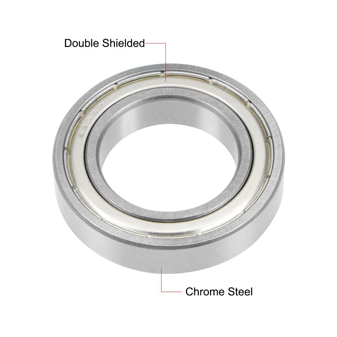 uxcell Uxcell Deep Groove Ball Bearing Metric Double Shield Chrome Steel ABEC1 Z1