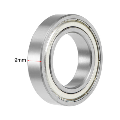 Harfington Uxcell Deep Groove Ball Bearing Metric Double Shield Chrome Steel ABEC1 Z1