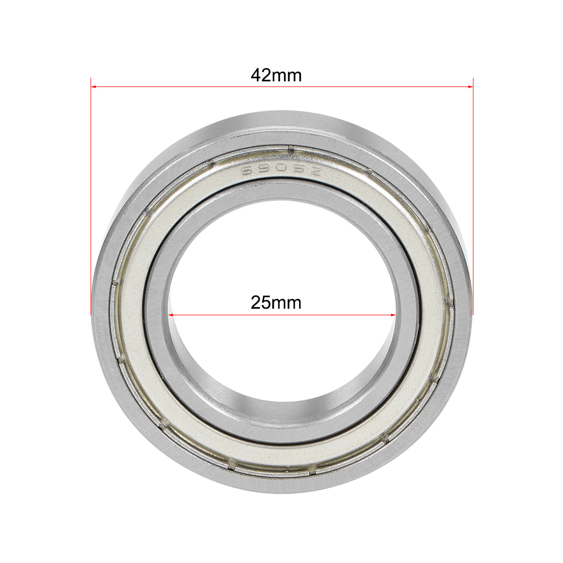 uxcell Uxcell Deep Groove Ball Bearing Metric Double Shield Chrome Steel ABEC1 Z1