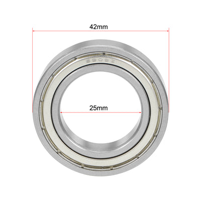 Harfington Uxcell Deep Groove Ball Bearing Metric Double Shield Chrome Steel ABEC1 Z1