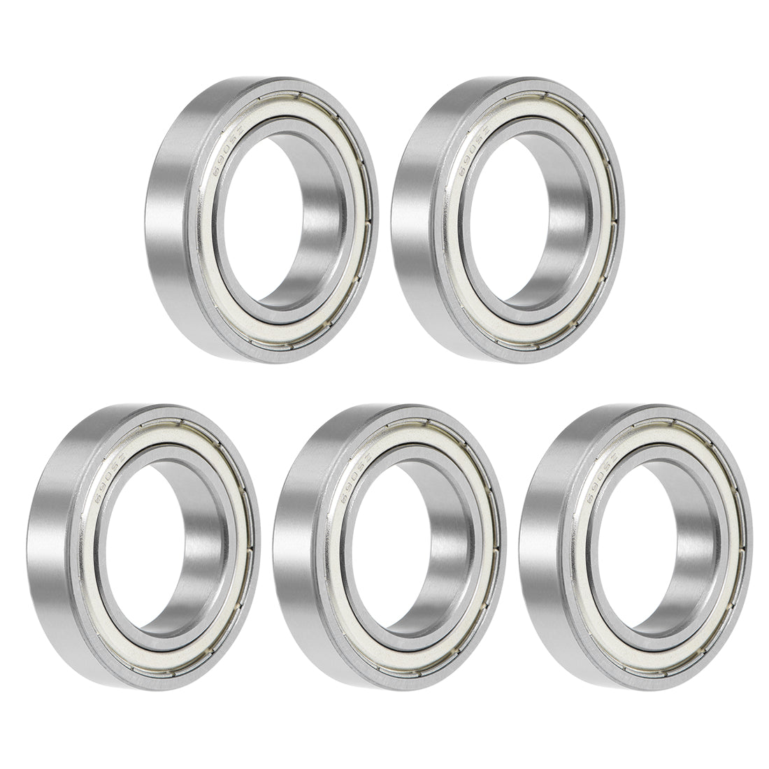 uxcell Uxcell Deep Groove Ball Bearing Metric Double Shield Chrome Steel ABEC1 Z1