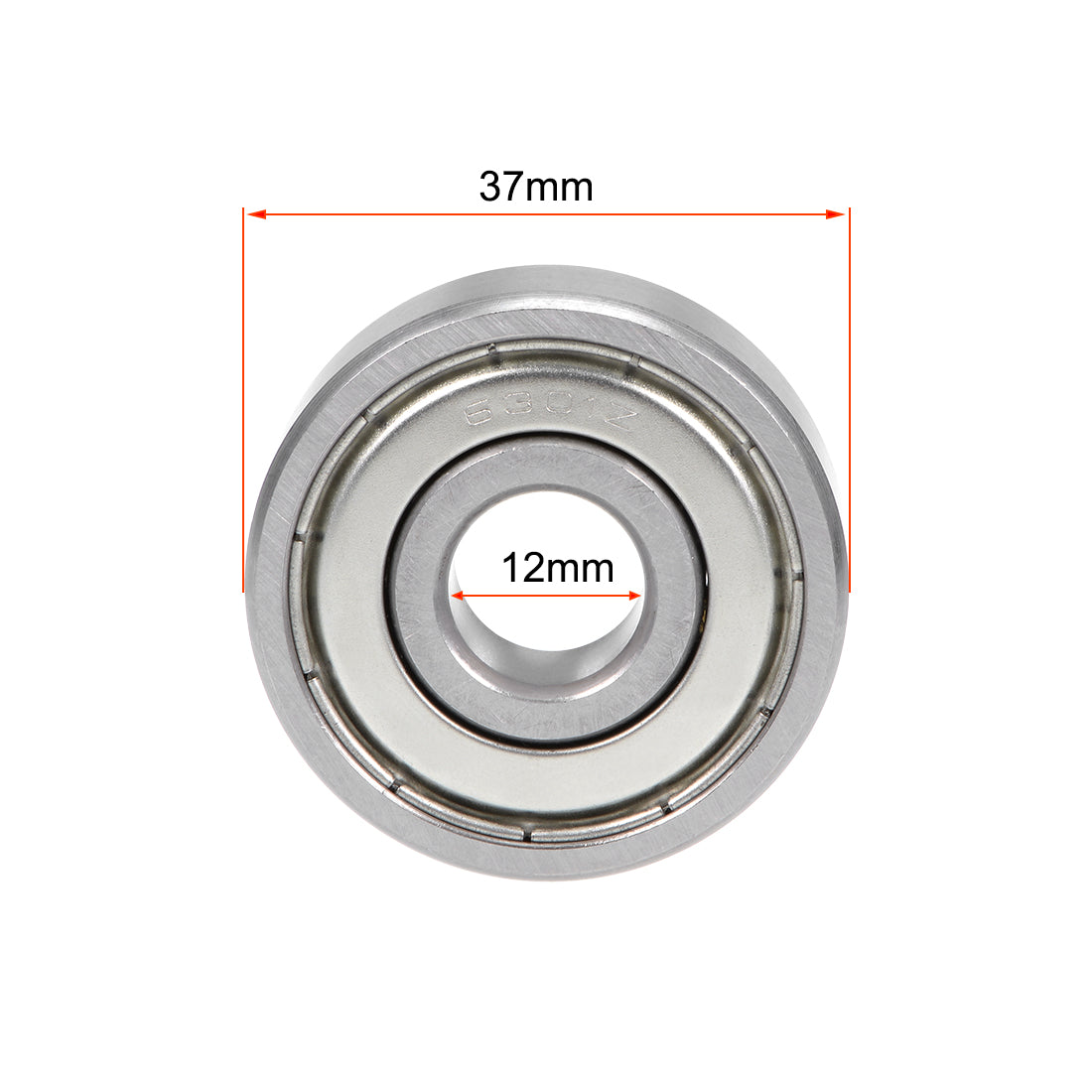 uxcell Uxcell Deep Groove Ball Bearing Metric Double Shield Chrome Steel ABEC1 Z1