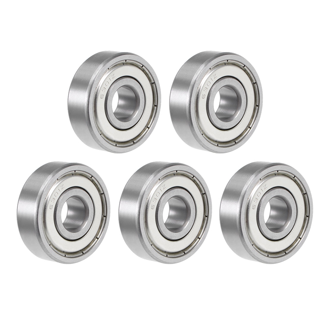 uxcell Uxcell Deep Groove Ball Bearing Metric Double Shield Chrome Steel ABEC1 Z1