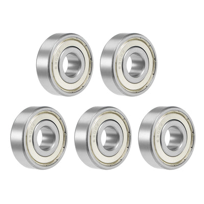 Harfington Uxcell Deep Groove Ball Bearing Metric Double Shield Chrome Steel ABEC1 Z1