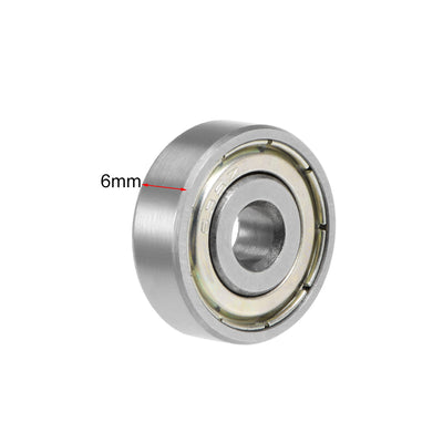 Harfington Uxcell Deep Groove Ball Bearings Metric Double Shielded Chrome Steel ABEC1 Z1 Level