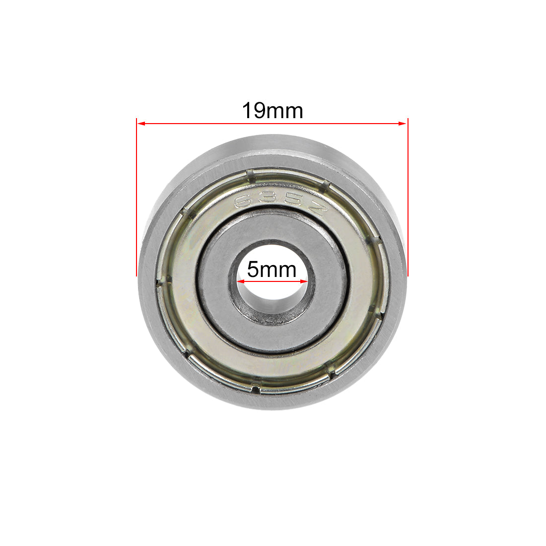 uxcell Uxcell Deep Groove Ball Bearings Metric Double Shielded Chrome Steel ABEC1 Z1 Level