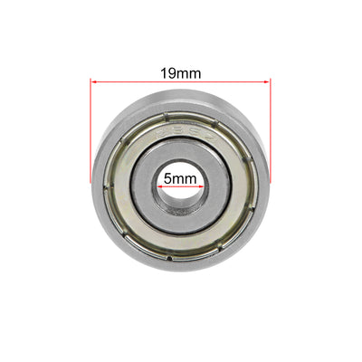 Harfington Uxcell Deep Groove Ball Bearings Metric Double Shielded Chrome Steel ABEC1 Z1 Level