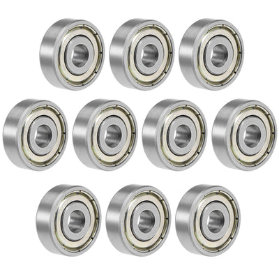 Harfington Uxcell Deep Groove Ball Bearings Metric Double Shielded Chrome Steel ABEC1 Z1 Level