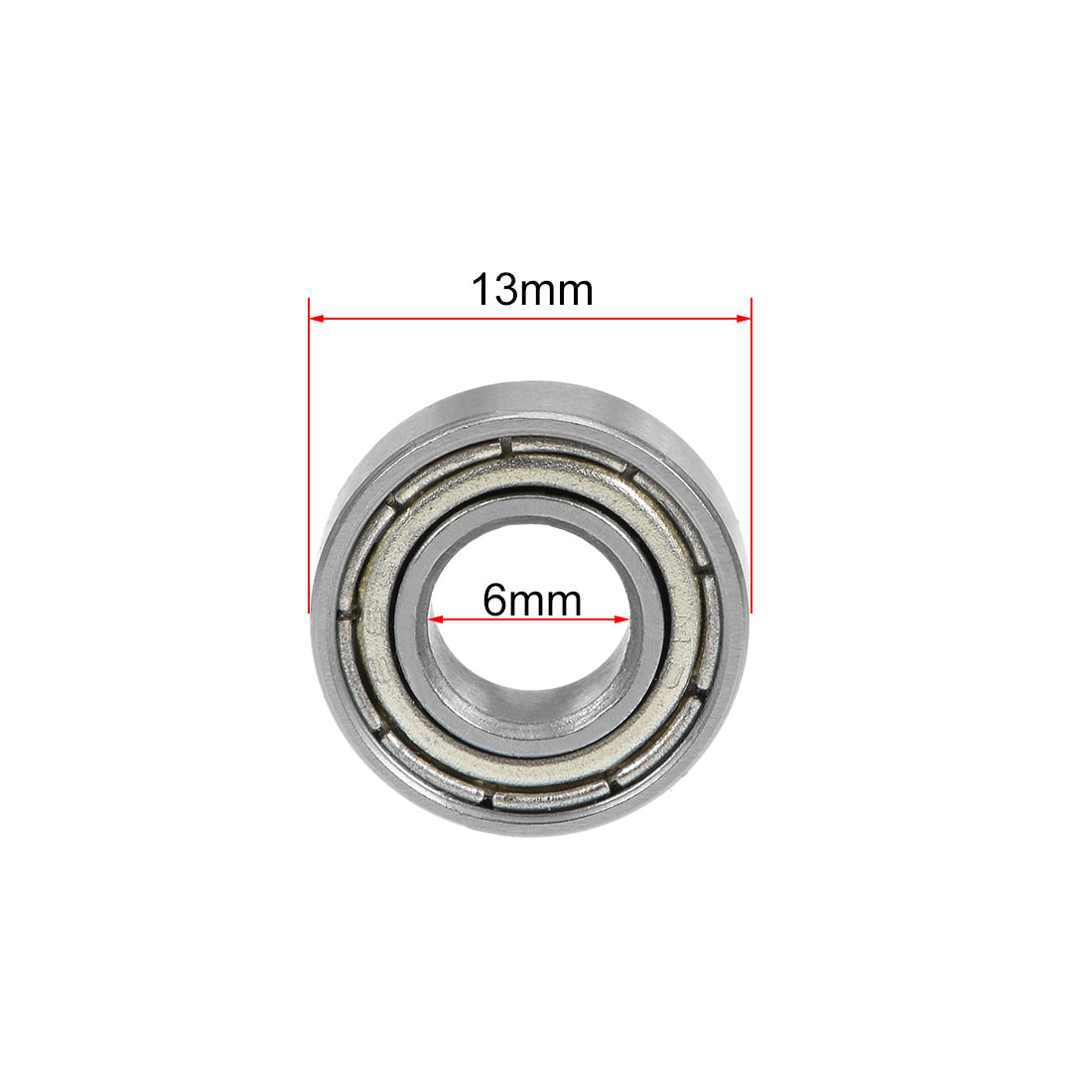 uxcell Uxcell Deep Groove Ball Bearings Metric Double Shielded Chrome Steel ABEC1 Z1 Level