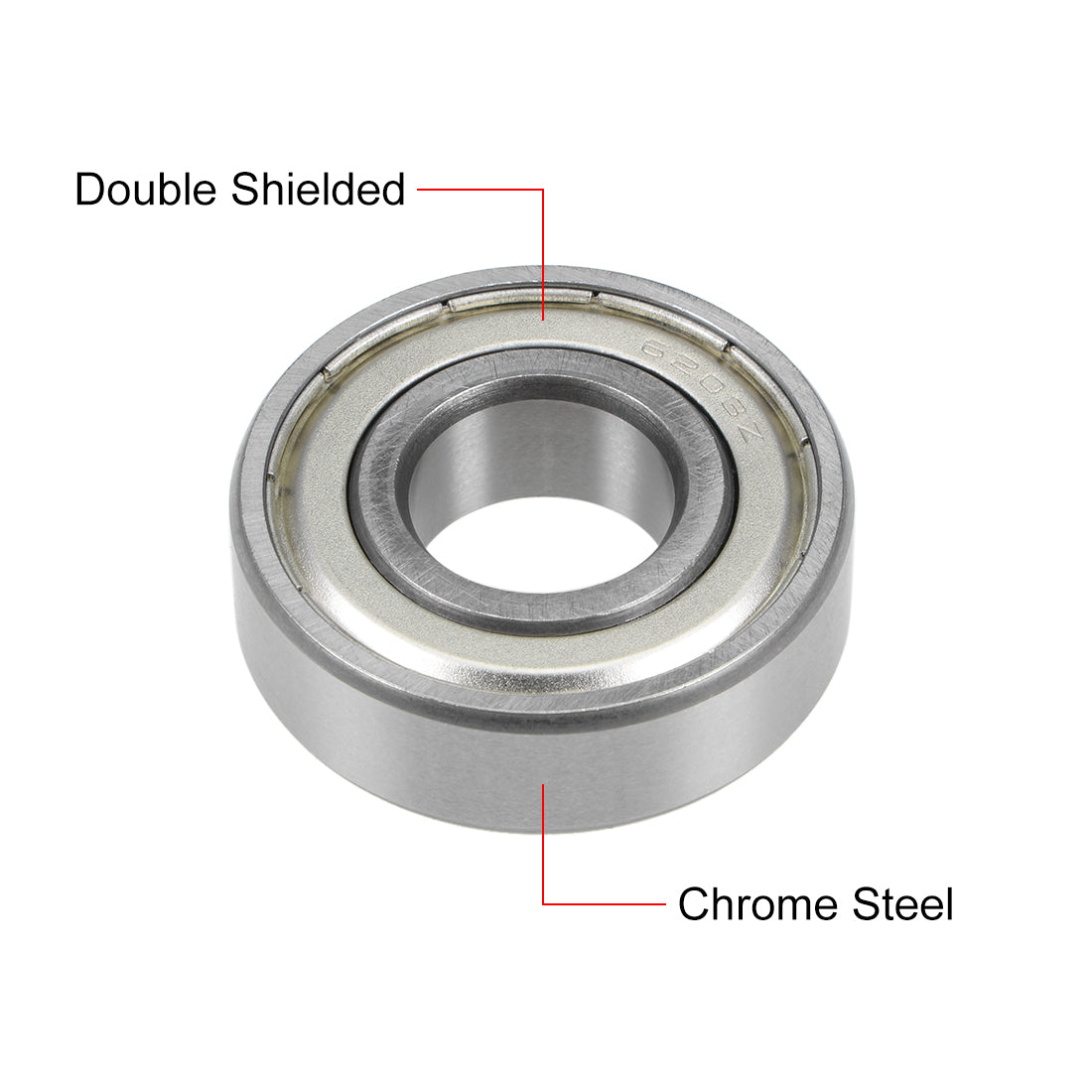 uxcell Uxcell Deep Groove Ball Bearing Metric Double Shield Chrome Steel ABEC1 Z1