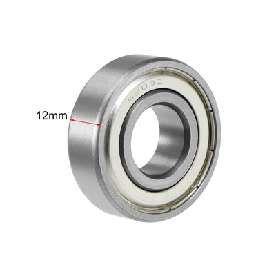 Harfington Uxcell Deep Groove Ball Bearing Metric Double Shield Chrome Steel ABEC1 Z1