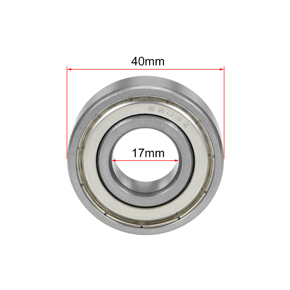 uxcell Uxcell Deep Groove Ball Bearing Metric Double Shield Chrome Steel ABEC1 Z1