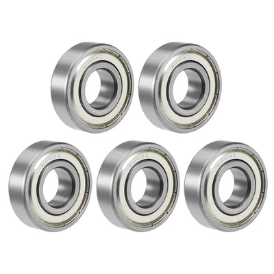 Harfington Uxcell Deep Groove Ball Bearing Metric Double Shield Chrome Steel ABEC1 Z1