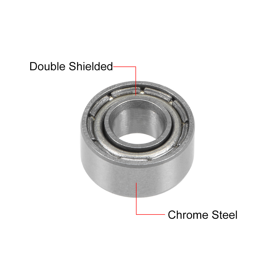 uxcell Uxcell Deep Groove Ball Bearings Metric Double Shielded Chrome Steel ABEC1 Z1 Level