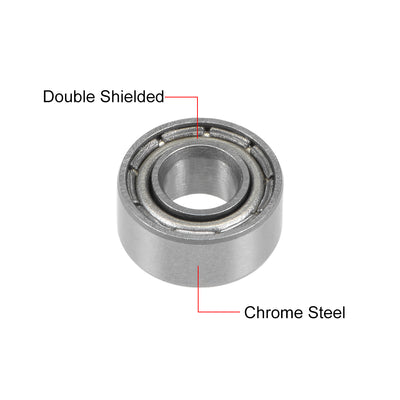 Harfington Uxcell Deep Groove Ball Bearings Metric Double Shielded Chrome Steel ABEC1 Z1 Level