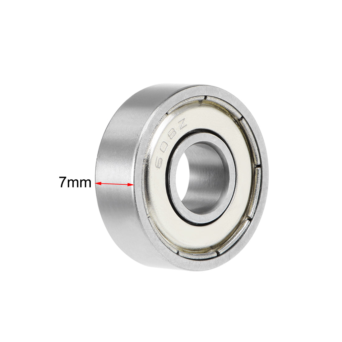 uxcell Uxcell 608ZZ Deep Groove Ball Bearing 8x22x7mm Double Shielded Chrome Bearings 10pcs