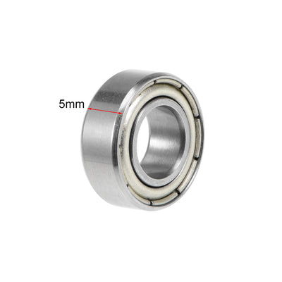 Harfington Uxcell Deep Groove Ball Bearing Metric Double Shielded Chrome Steel ABEC1 Z1