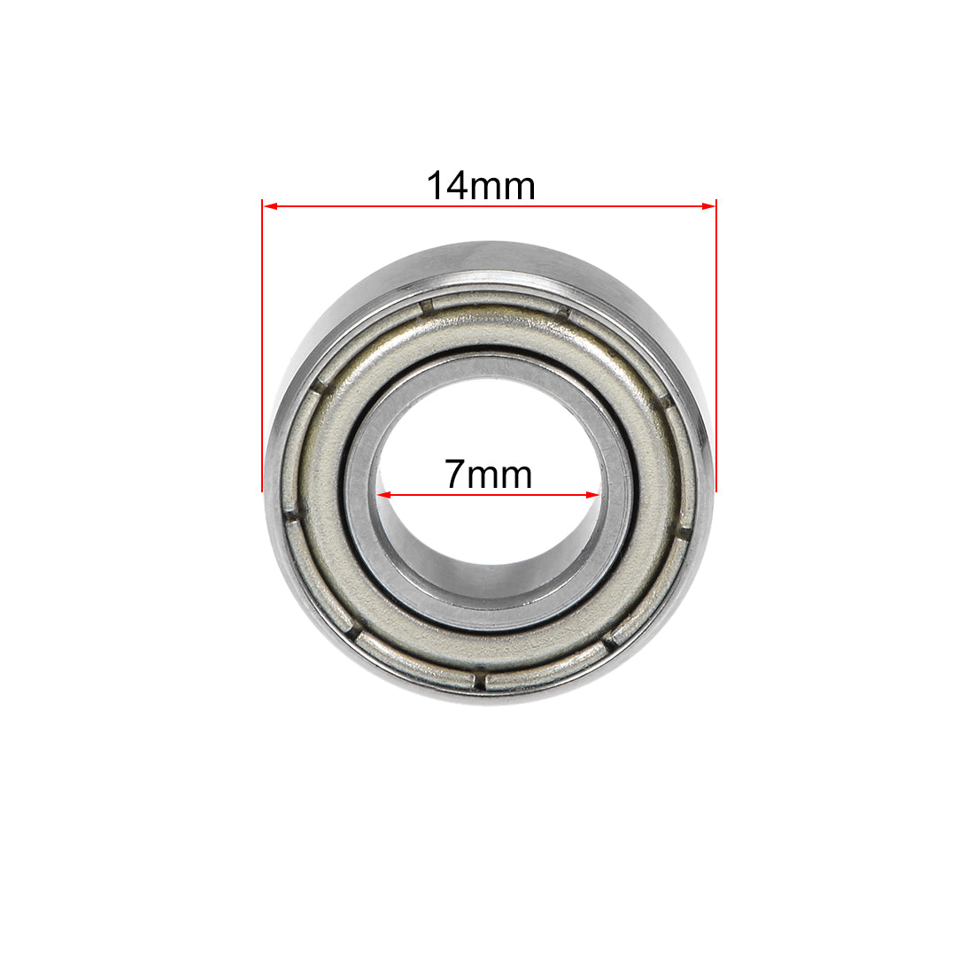 uxcell Uxcell Deep Groove Ball Bearing Metric Double Shielded Chrome Steel ABEC1 Z1