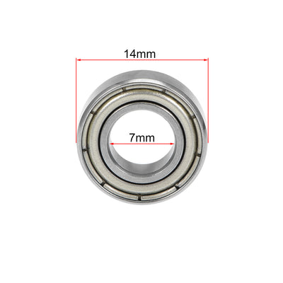 Harfington Uxcell Deep Groove Ball Bearing Metric Double Shielded Chrome Steel ABEC1 Z1