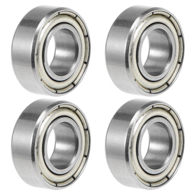 Harfington Uxcell Deep Groove Ball Bearing Metric Double Shielded Chrome Steel ABEC1 Z1