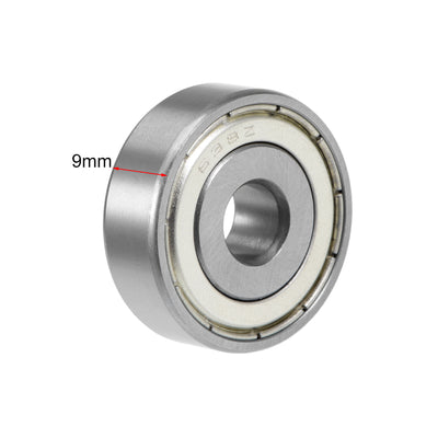 Harfington Uxcell Deep Groove Ball Bearings Metric Double Shield Chrome Steel ABEC1 Z1